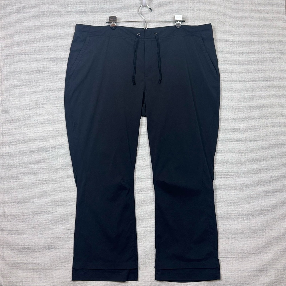 Columbia Plus Sz 24W Pants Black Stretch Drawstring Vacay Hiking Outdoor Travel